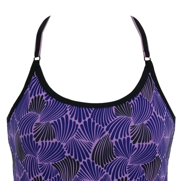 Champion Womens Racerback Top XS Purple & Black Patterned - Picture 2 of 6